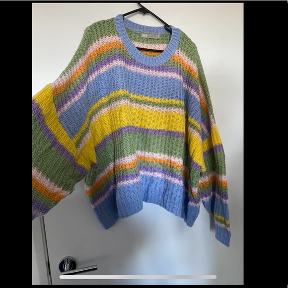 Multi pastel coloured sweater size EU54 - Picture 2 of 2